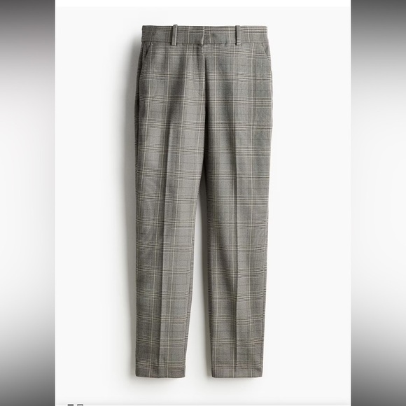 H&M Pants - Women's | H&M Plaid Work Pants, Gray Beige | Size 8